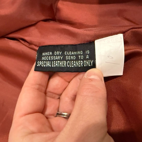 Wilson's Leather red brown leather jacket, size women's small - Picture 16 of 16